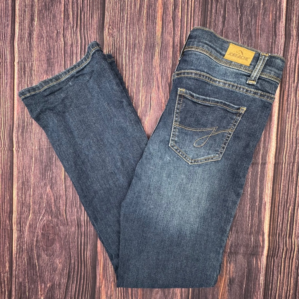 Jordache Bootcut Jeans 18 Blue Denim Classic Stretch Dark Wash Casual Pants